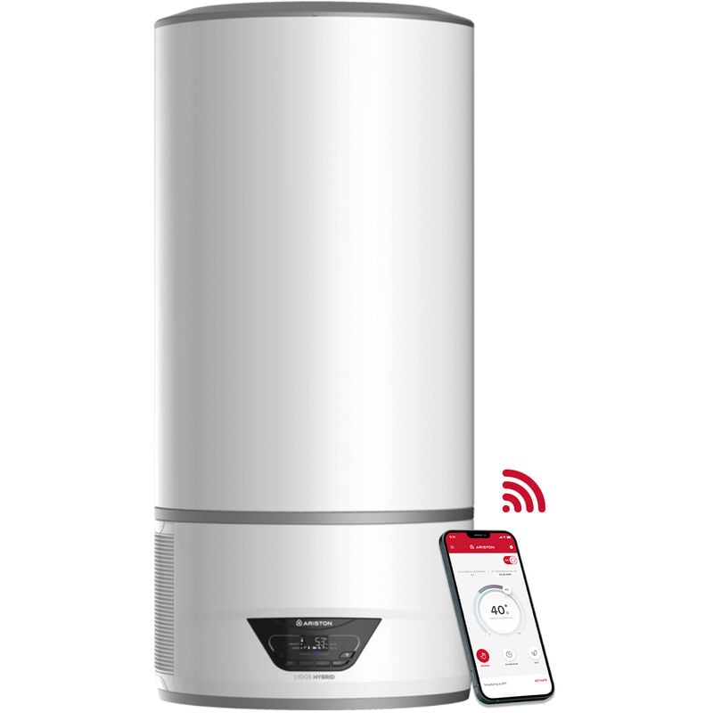 

Termo de Aerotermia LYDOS HYBRID WIFI 80L clase energética A