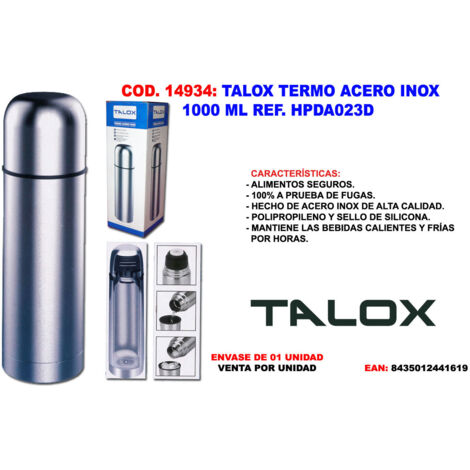 Termo de Acero Inoxidable TALOX 1000 ML HPDA023D