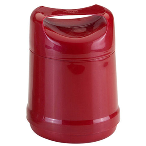 Termo hermético "Ercole" para líquidos de 1,2 litros con 2 compartimentos aislados fabricado en polipropileno color rojo