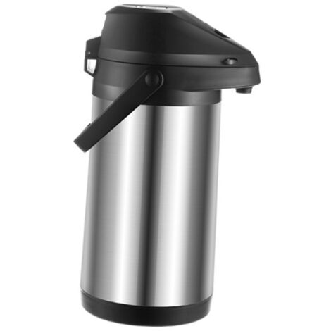 Termo multifuncional de 4 litros fabricado en acero inoxidable de doble pared: ideal para café, té y viajes.