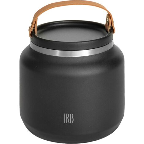 Termo solidos con asa negro new 700 ml iris