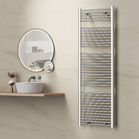 Termoarredo Bagno Cromato 180x50 Cm Dritto Interasse 45 Cm Warm