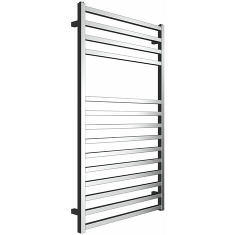 Termoarredo bagno scaldasalviette forma square calorifero termosifone cromo lucido finitura- cromo lucido - misure h1200xl500xi470 mm - confezione 1