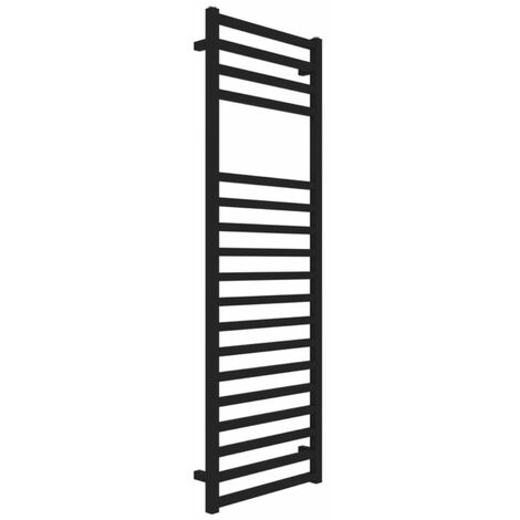 Termoarredo bagno scaldasalviette forma square calorifero termosifone nero opaco finitura- nero - misure h1500xl500xi470 mm - confezione 1