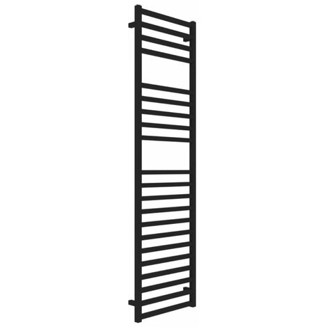 Termoarredo bagno scaldasalviette forma square calorifero termosifone nero opaco finitura- nero - misure h1800xl500xi470 mm - confezione 1