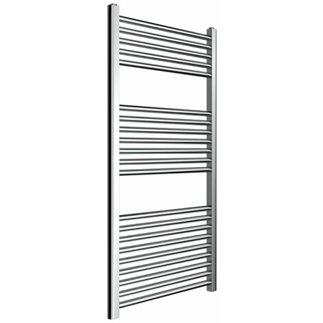 Termoarredo cromato bagno in acciaio calorifero termosifone scaldasalviette misure h1120xl600xi550 21 tubi - pezzi 1