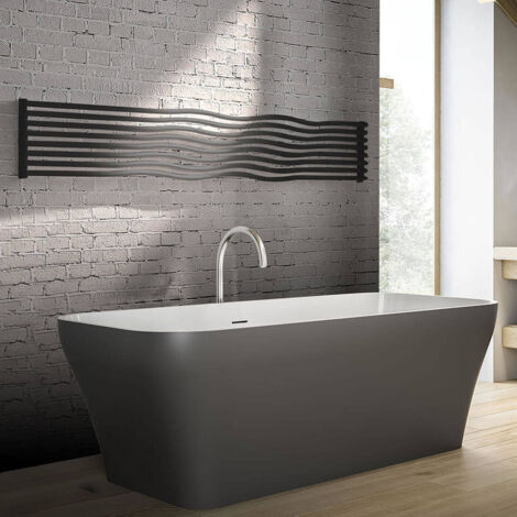 Termoarredo orizzontale di design Marea  Bianco  37,8 cm