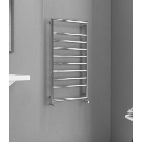 Termoarredo Scaldasalviette bagno 90x50cm Interasse 46cm in Acciaio finitura Cromo ''Design 7-900''
