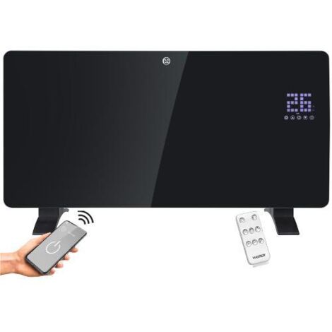 TERMOCONVETTORE DA PAVIMENTO NERO "TUFO" MAURER TOUCH WI-FI 1000/2000W