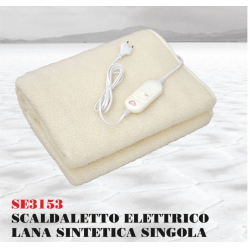 CF - termocoperta elettrica scaldaletto lana sintetica x letto singolo scalda letto