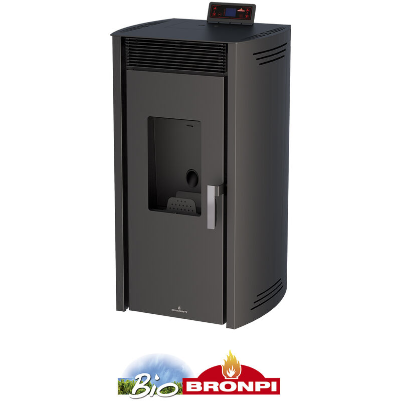 

termoestufa de pellet bronpi modelo noa 16 kw negro