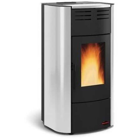Termoestufa de pellet Nordica Extraflame Raffaella Hidro 19 Kw Plata Modelo 1280306