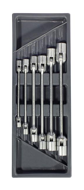 Image of Termoformato rigido completo di 6 chiavi a bussola snodate utensili Sogi
