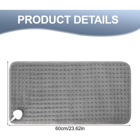 Termoforo, coperta riscaldata per schiena, collo, spalle, addome con controller, con spegnimento automatico e 10 livelli di temperatura, timer a 4 livelli - lavabile in lavatrice (30x60 cm)