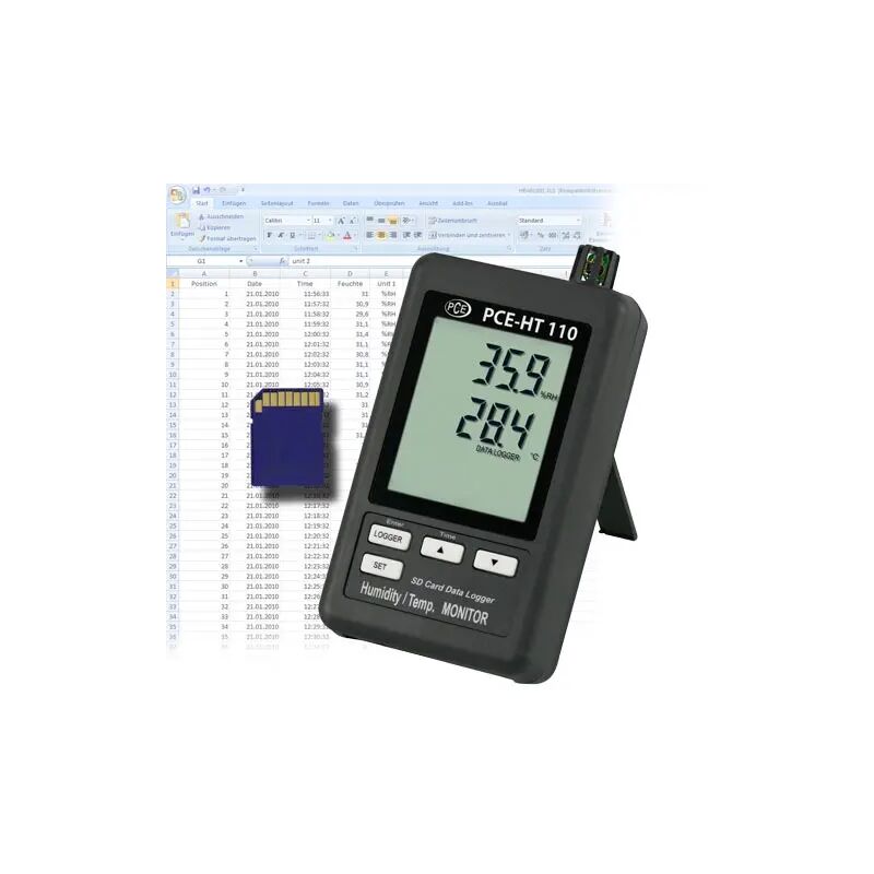 

Termohigrómetro + registrador de datos PCE Instruments PCE-HT110