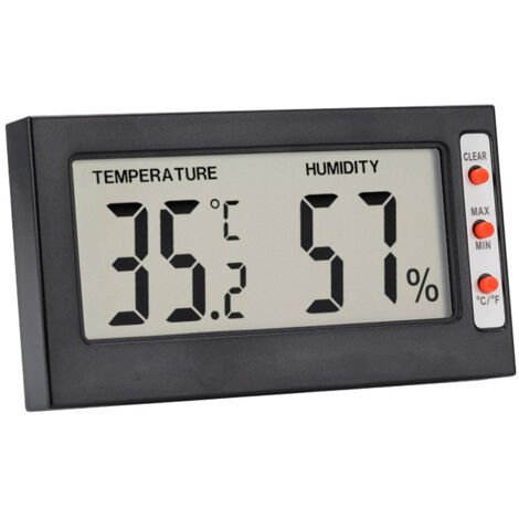 Termoigrometro digitale compatto per uso domestico con ampio schermo, adatto al monitoraggio di temperatura e umidità in terrari e acquari termoigrometro wireless deng  ALOVEZ