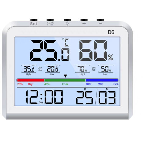 Termoigrometro elettronico ad alta precisione per uso domestico, con display digitale, igrometro per soggiorno e ufficio, termometro da parete della marca deng  ALOVEZ