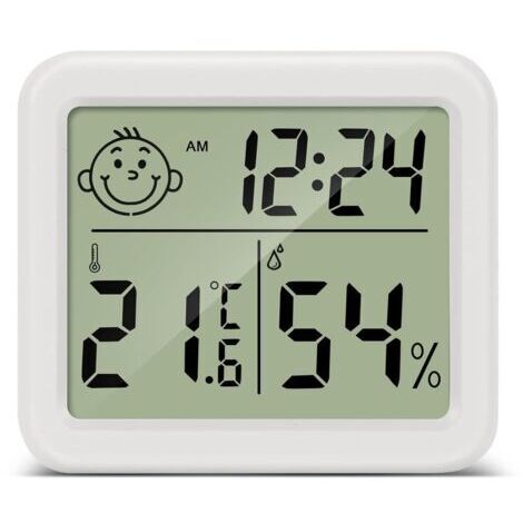 Termometre Maison LCD Thermomètre Hygromètre Interieur Numérique Température Humidité pour Salon entrepôt Chambre de bébé Vestiaire