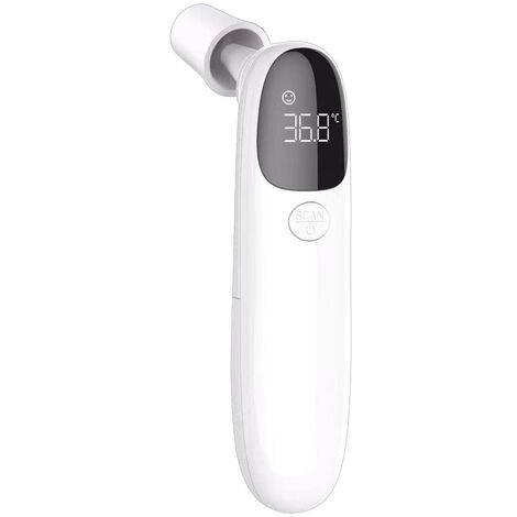 Termometri medici a infrarossi per orecchio e fronte per adulti, bambini e neonati, termometri senza contatto, display LCD Opzioni audio Memoria