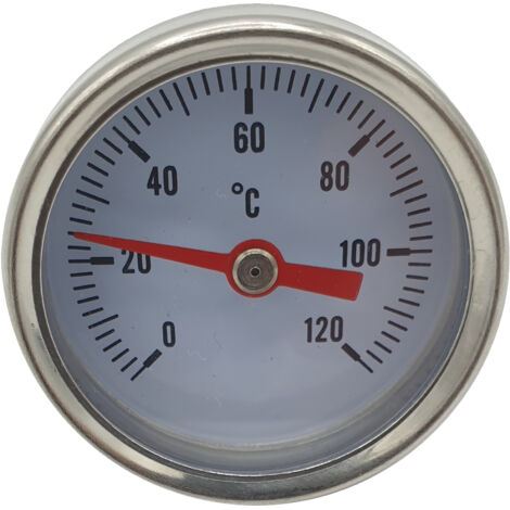 Termómetro 1/4” entrada trasera 0-120°C diámetro 40mm