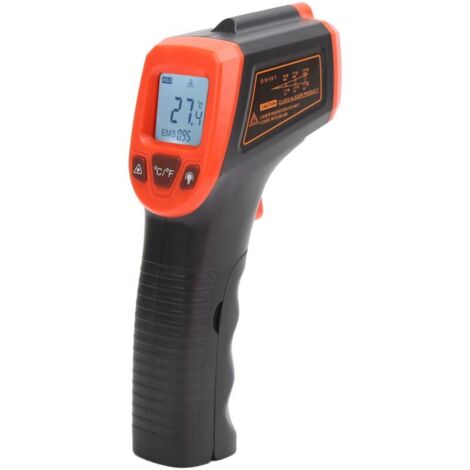 Termometro a infrarossi con display LCD, termometro industriale senza contatto (rosso)