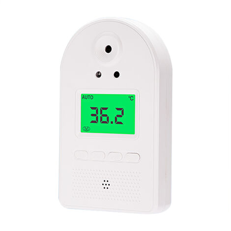 termometro digitale senza contatto con allarme febbre ad alta temperatura per ufficio scolastico ° C Termometro frontale a infrarossi da parete con Bluetooth e campanello ° F Interruttore libero 