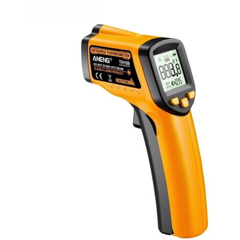 Termometro a infrarossi senza contatto TH109, igrometro LCD con pirometro laser digitale portatile, elevata sensibilità, strumenti di misurazione accurati