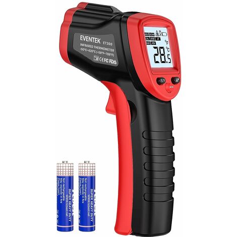 Termometro a infrarossi, termometro laser Eventek, -50°C420°C (-58°F788°F), 【Termometro industriale】 Termometro senza contatto, LCD digitale, emissività regolabile (non per l'uomo) 13Tredici