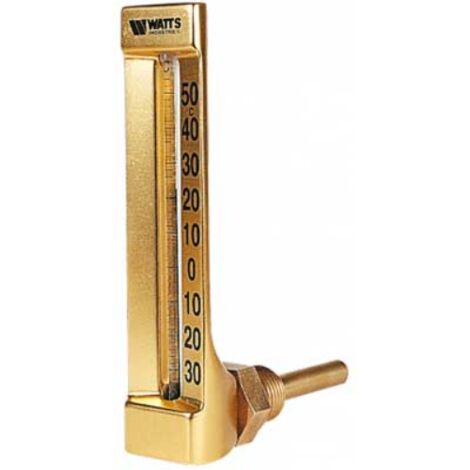Termometro ad immersione attacco a squadra 0° - 120° 63 mm 1/2  Watts industries