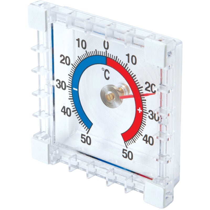 Image of argentoline - Termometro adesivo per interni/esterni in plastica trasparente da -50 c a +50 c