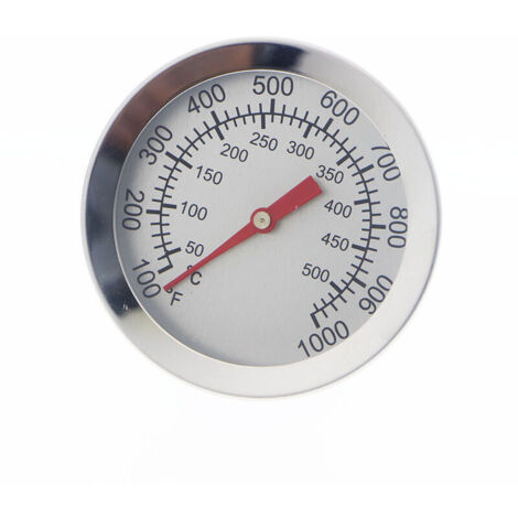 Termometro analogico KZQ per griglia/carne, indicatore della temperatura ambiente di cottura per griglia/affumicatore, acciaio inossidabile, termometro da forno