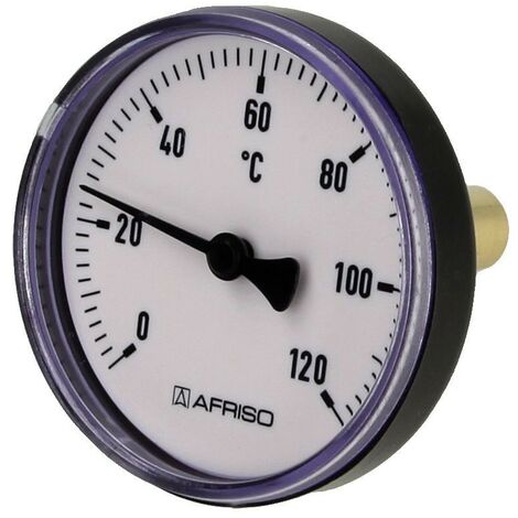 Termometro bimetallico 0-120°C 40 mm cassa sensore 63 mm