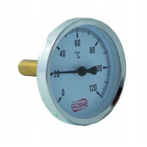 TERMOMETRO BIMETALLICO ASSIALE 63MM 0-120°C 1/2""