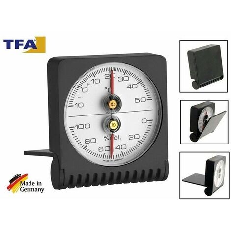 RoadRomo Misuratore di umidità igrometro analogico duraturo Portatile da 1 PC Mini misuratore di umidità Mini Power-Free per Uso Domestico allaperto