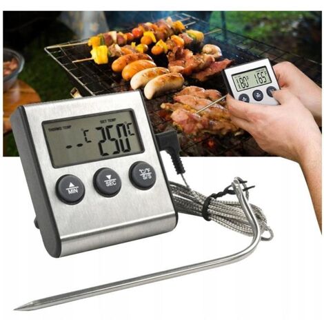 Termometro da cucina digitale LCD elettronico con sonda e timer
