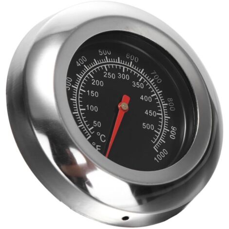 Termometro da forno in acciaio inox con tappo per grill a gas (100-500°C)