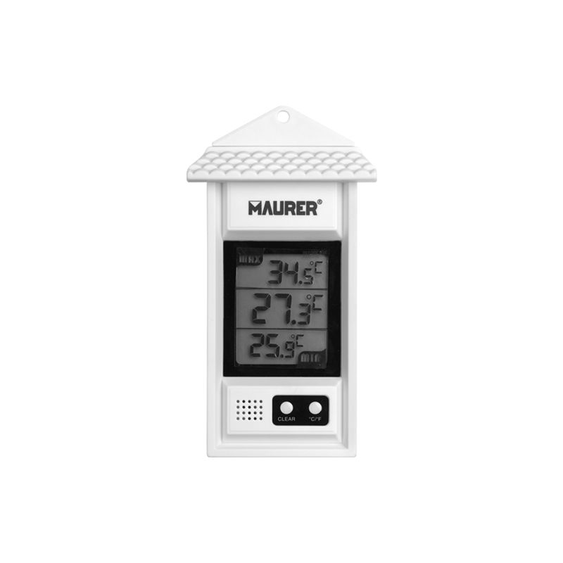 Image of Maurer - Termometro Digitale Da Parete Pvc Min/Max Digitale Casa interno/esterno IP44