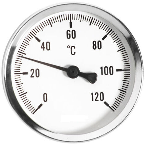 Termómetro de 1/2” entrada trasera, 63 mm 0-120 °C