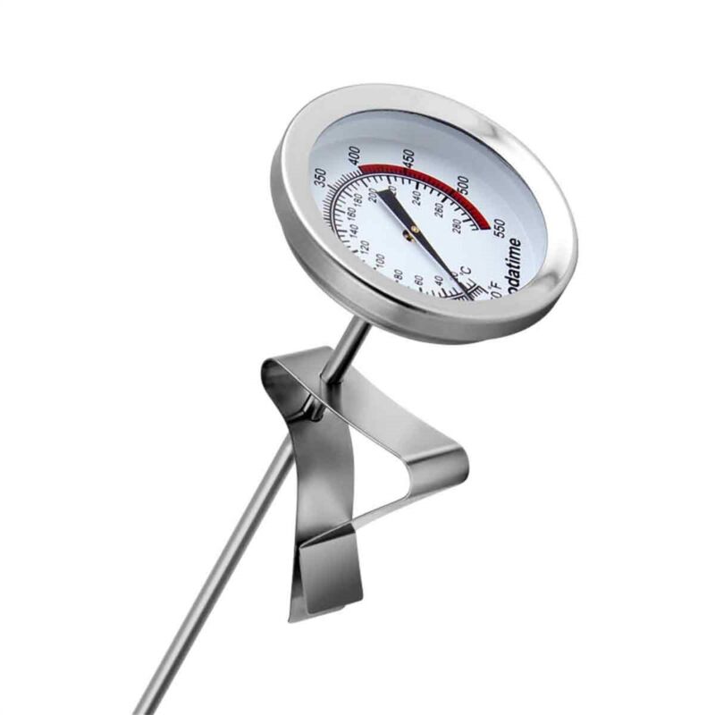 Termómetro de aceite con sonda de acero inoxidable de 30 cm: medición precisa, resistente al calor, ideal para freír, asar a la parrilla, usar en el