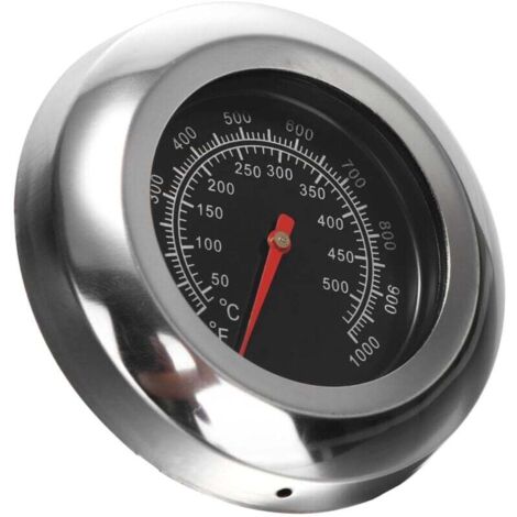 Termómetro de acero inoxidable para horno con tapa para parrilla de gas (100-500 °C)