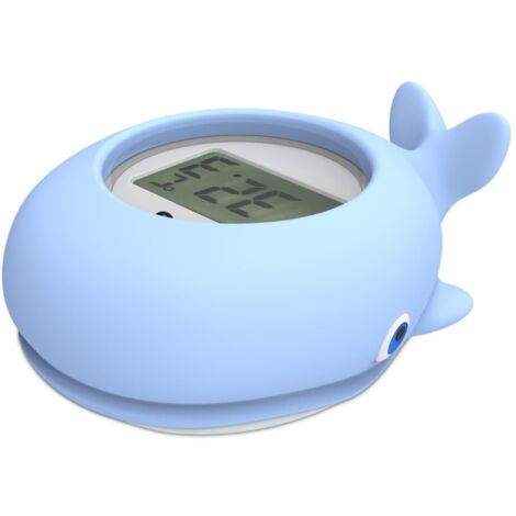 Termómetro de agua con pantalla LED para niños, termómetro de ballena, juguete flotante, termómetro para piscina