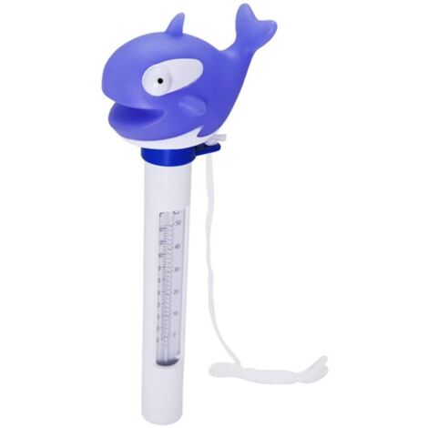 Termómetro de agua para piscina, termómetro de dibujos animados para piscina de spa, termómetro de agua flotante con forma de delfín