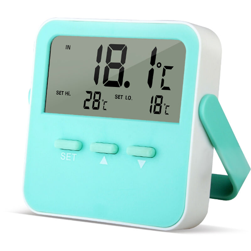 

Termometro de alarma de temperatura alta y baja Termometro para interiores con alarma de temperatura alta y baja Termometro digital para refrigerador