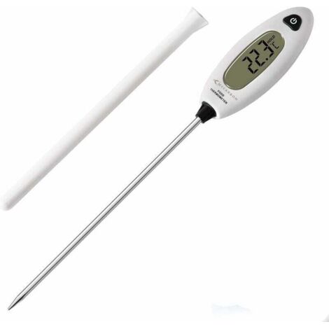 Termómetro de cocina digital con sonda larga, lectura instantánea, 5 segundos, pantalla LCD grande, para carne, barbacoa, horneado y baño.