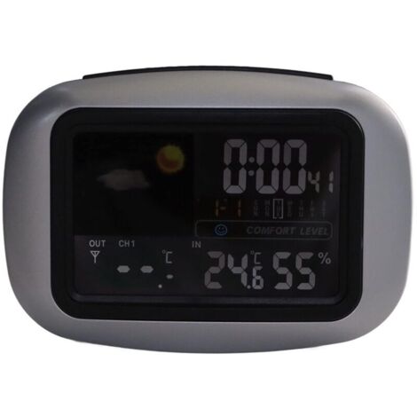 Termómetro de estación meteorológica con pantalla a color e higrómetro para invernaderos, oficinas y casas.