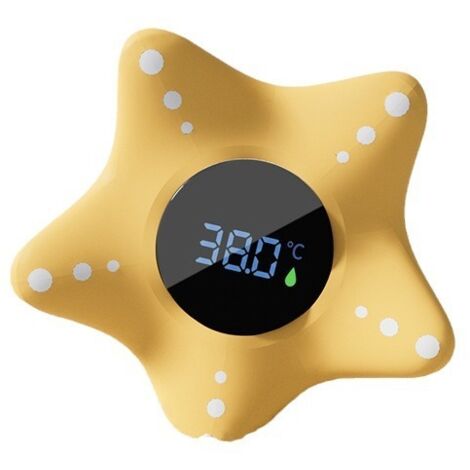 Termómetro de piscina, termómetro flotante, termómetro de estrella de mar, amarillo, para baño, piscina