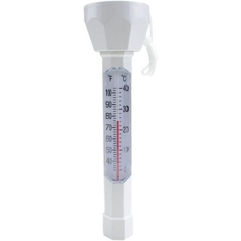 Termómetro de temperatura del agua, termómetro para piscina con cuerda resistente al viento, apto para uso en interiores y exteriores, natación