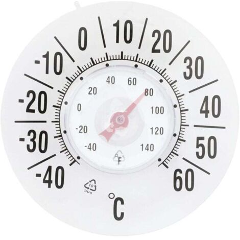 Termómetro de ventana mejorado KZQ para exteriores e interiores – Transparente – Sin pilas – Monitor de temperatura exterior – Termómetro de ventana con ventosa para temperatura exterior