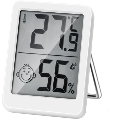 Termómetro digital de alta precisión, higrómetro para interiores, medidor de humedad con pantalla grande y termómetro, perfecto para monitorear hogares y habitaciones de bebés.