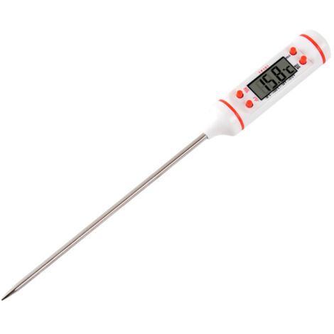 Termómetro digital de cocina de lectura instantánea, con sonda extralarga, ideal para cocinar dulces, barbacoas, ahumados, carne, aceite, leche y yogur.